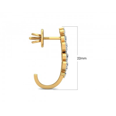 Femi Diamond Half Bali earrings in gold